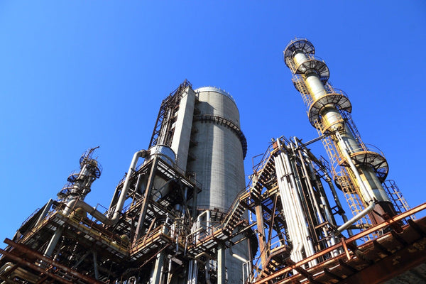 Towers at industrial plant