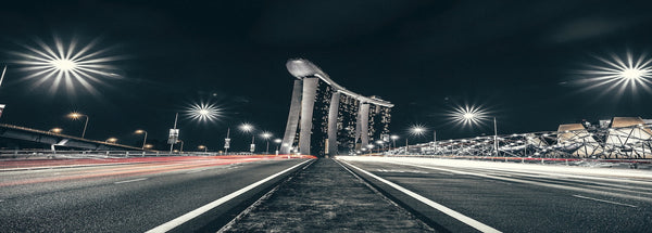 View of marina bay sands at night